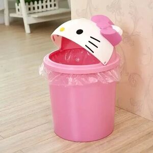 Hello Kitty Pink Trash Bin